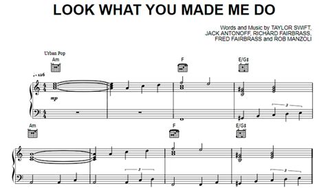 Look What You Made Me Do: A Deep Dive into Piano Sheet Music